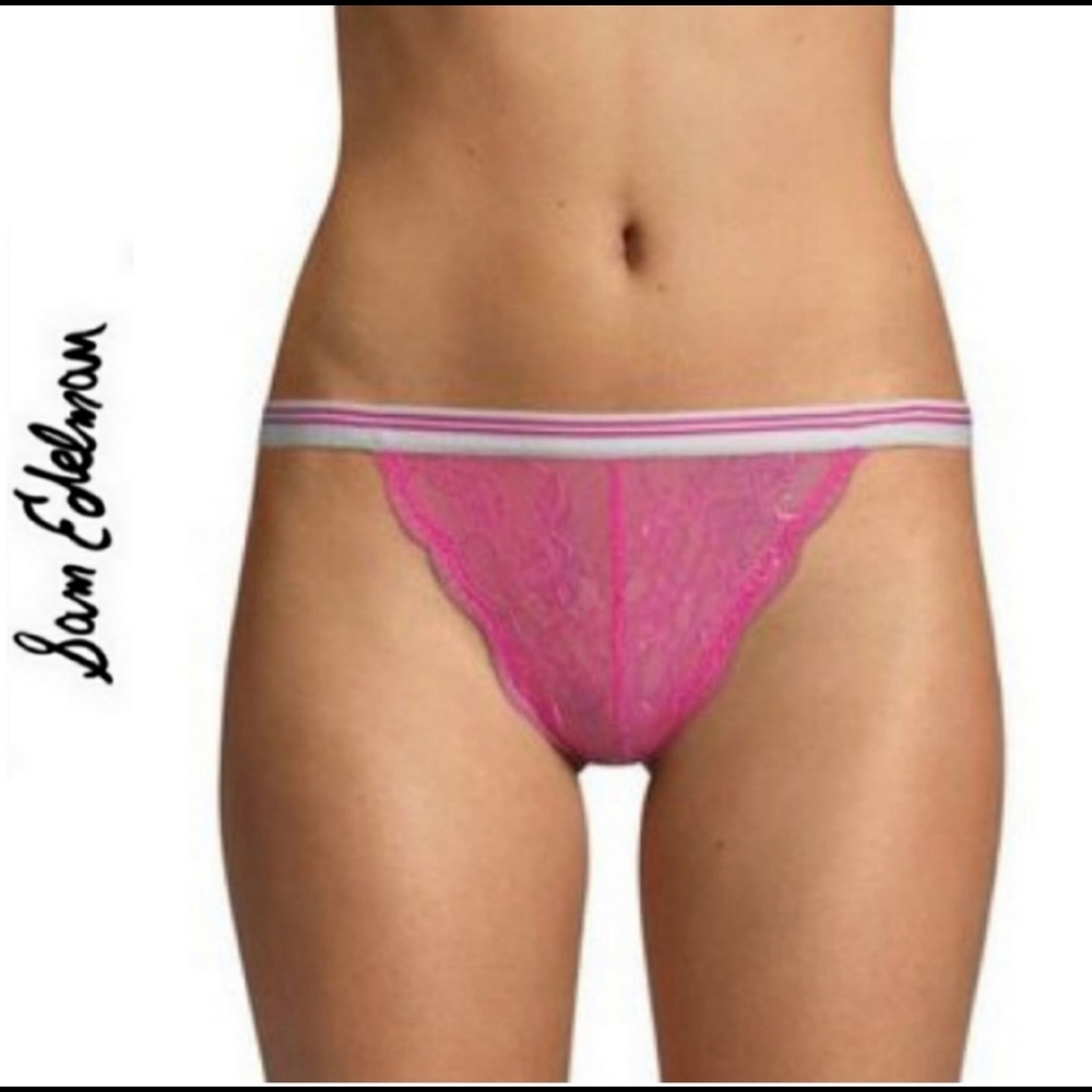 Sam Edelman Pink Lace Panty Size Large